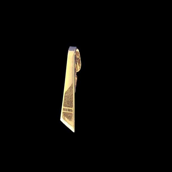 Gold-Plated Tie clip with Letter H monogram - Picture 1 of 6